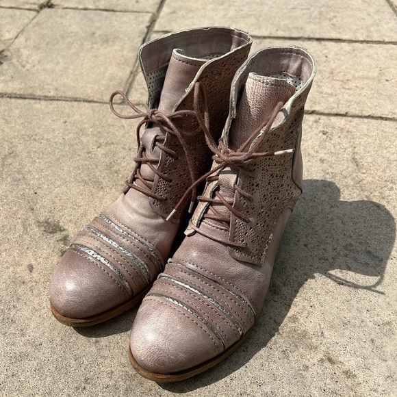 [8.5] Felmini Designer Real Leather Heeled Boot Made In Portugal Tan Brown - Picture 2 of 14